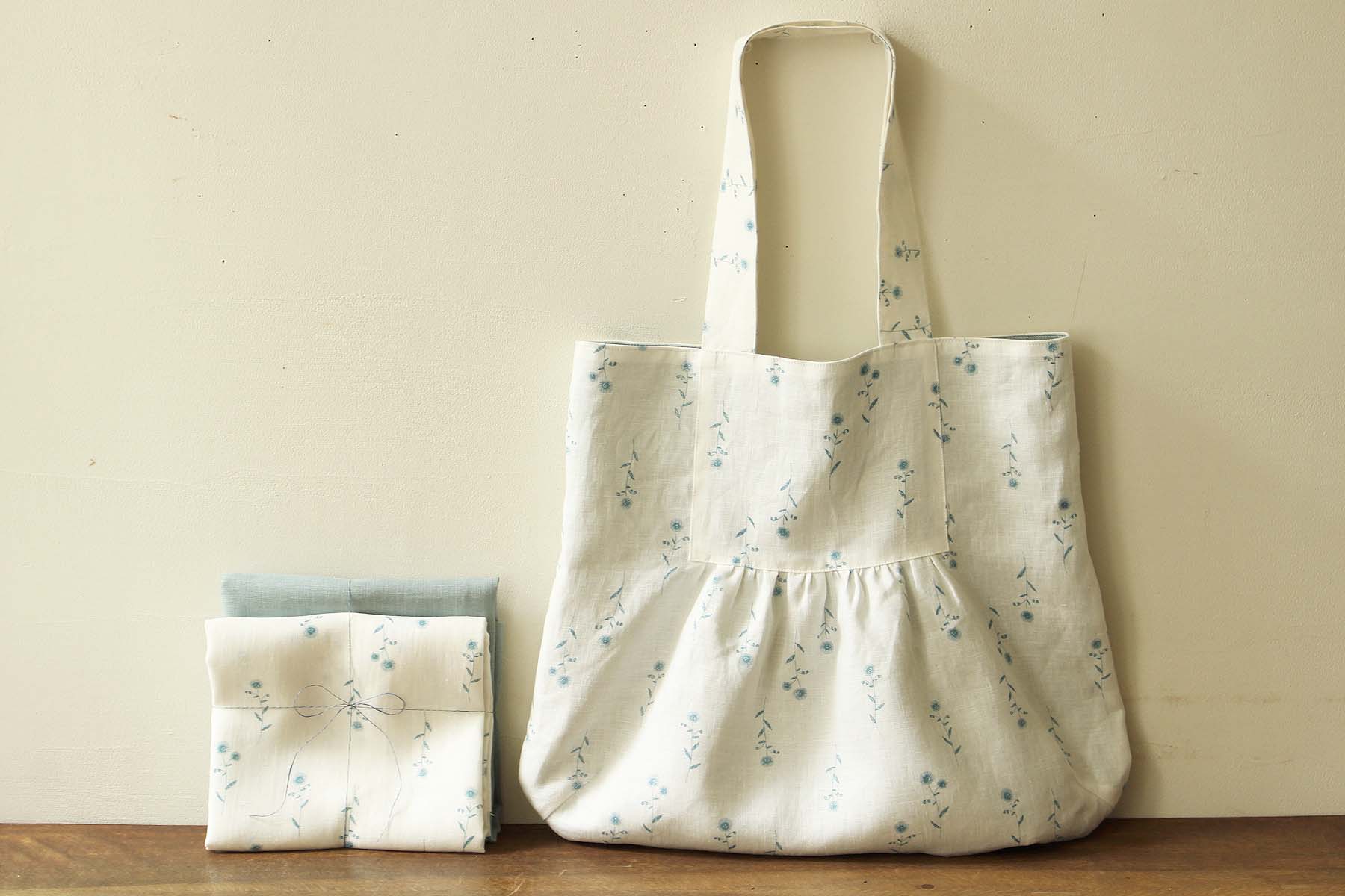  四角いヨークのトートバックセット<br>ハルジオン